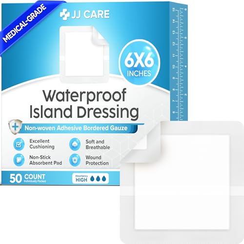 Island Dressing 6x6, Paquete de 50, Cuidado y Vendajes de Heridas, Impermeable, FSA&HSA miniatura 1