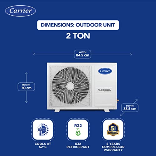 Image of Carrier 2 Ton 3 Star Fixed Speed Split AC (Copper,Auto Cleanser, Economic Sleep Mode, High Density Filter for Dust Filtration, ESTER Ex -CAS24ES3R32F0,White), Free 1 Year Extended warranty
