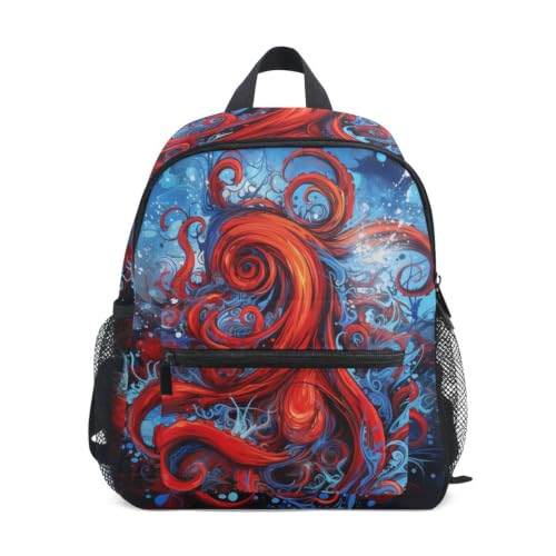 Sac à dos tout-petits pieuvre rouge mini sac bandoulière enfant 1-6 ans voyage