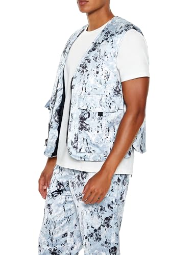 Forever 21 Men's Abstract Print Cargo Vest4