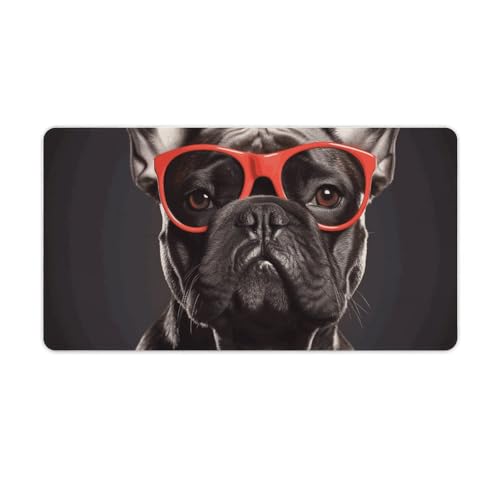 Tapis de souris de jeu bouledogue français grand tapis de souris bureau