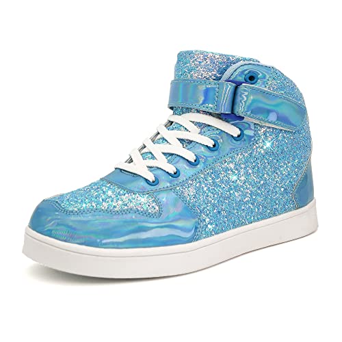 Wooowyet Glitter High Top Sneakers for Kids