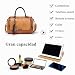 Imagen de PORRASSO Bolsos de Mujer Retro Bolso Bandolera Bolsa de Hombro Señoras Bolso de Mano Impermeable Bolsa de Mensajero de Cuero PU Viajes Trabaja Citas Bolso Boston Marron Oscuro