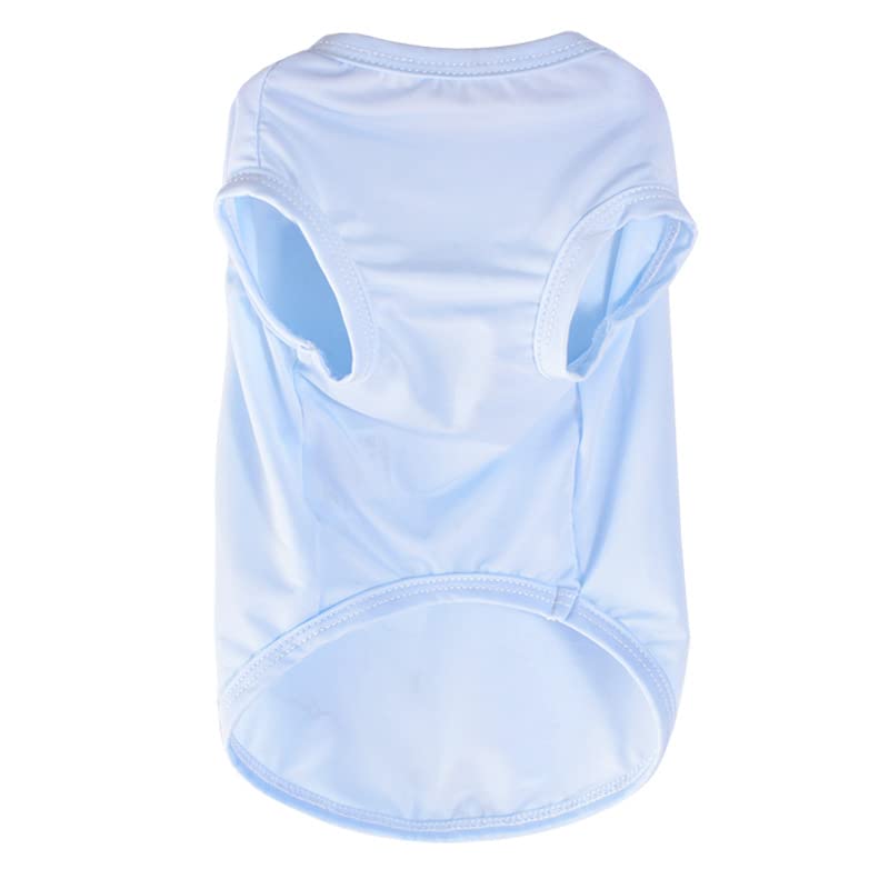 Mayoii Cooling Vest, Ice Silk Pet Shirt - Lightweight Breathable Summer Coat for Small Dogs, Blue