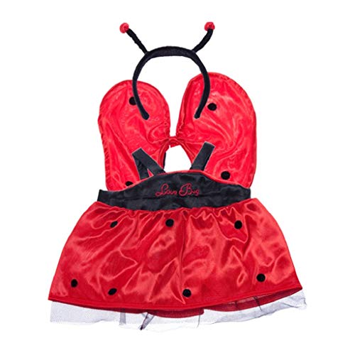 Stuffed Animals Plush Toy Outfit – Lady Bug Dress w/Antenna 8”