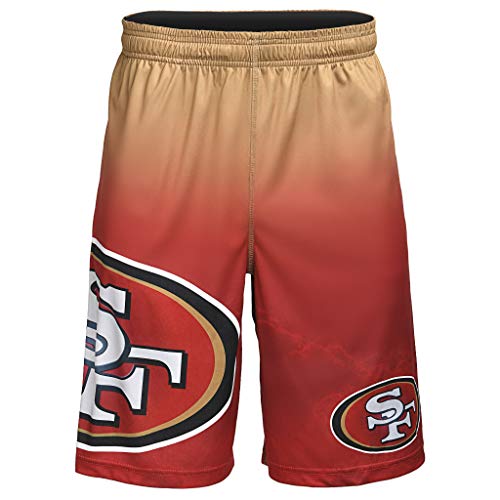 FOCO Men's Football Gradient Big Logo Training Shorts, Team Color, XX-Large
