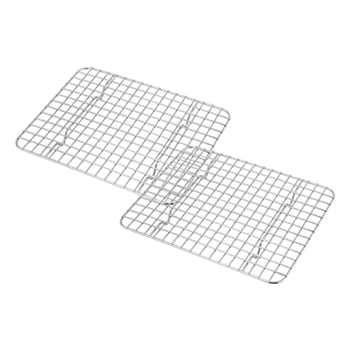 2Pcs Cooling Rack Multi Function Wire Rack for Baking Cooking and Grilling Bread Accessory for Cookies Muffins and Cakes