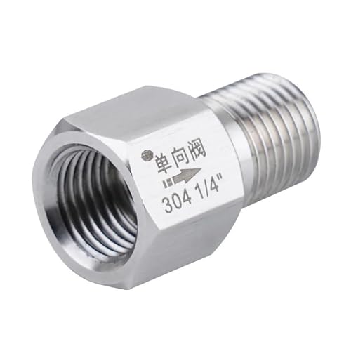 1/4" BSP Female to Male Thread 304 Stainless Steel Check Valve One Way Non-Return Valve