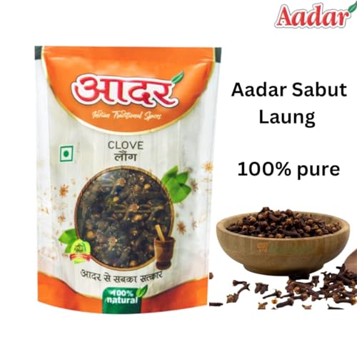 Image of Aadar Spices Whole Natural Raw Dried Clove, Sabut Laung 100gm - Aromatic, No Added Preservatives