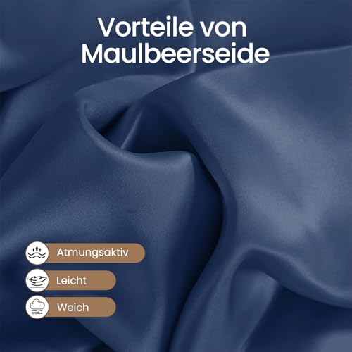 THXSILK 25 Momme Seide Kissenbezug für Haar und Haut - Maulbeerseide Kissenbezug - Hypoallergen mit Versteckter Reißverschluss - Pure Seide… – Ansicht 6