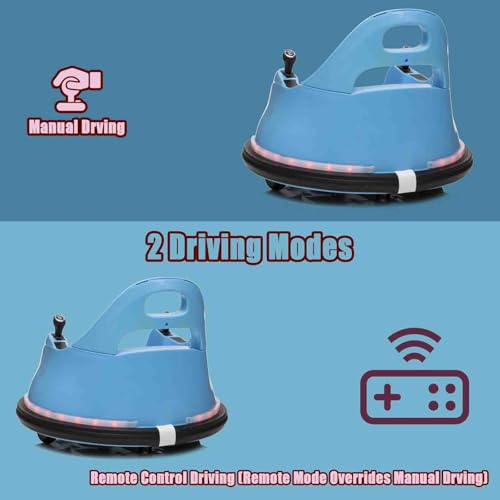 Image of Kids Ride on Bumper Car for Toddlers, 12V Kids Ride on Toy Car with Remote Control, 2 Playing Modes,360 Degree Spin,Bumping Toy Gifts for Toddlers Boys and Girls 1.5-6 Ages, Blue