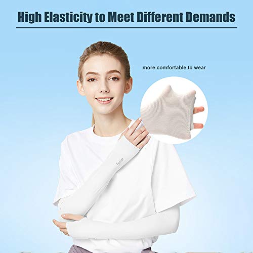 Andoer Mangas de proteção solar U * V para homens mulheres protetor de resfriamento elástico respirá