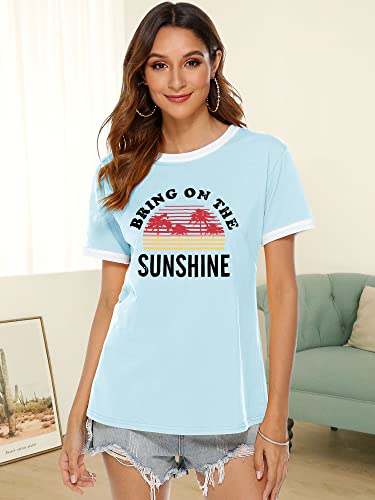 Nlife Bring On The Sunshine Graphic Long Sleeves Tees Blouses For Women Tops Sweaters For Women #TOP2