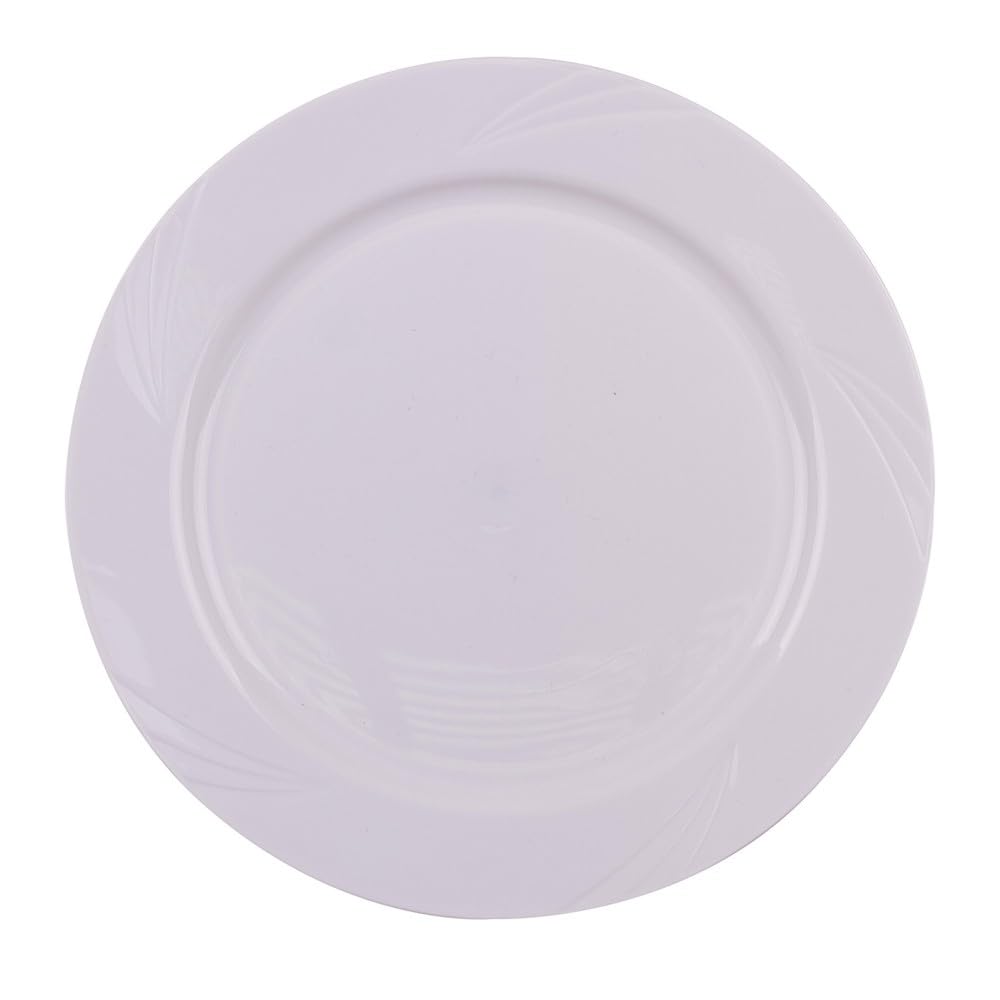 Générique - 10 Assiettes RÉUTILISABLES ET INCASSABLES 22CM Blanc