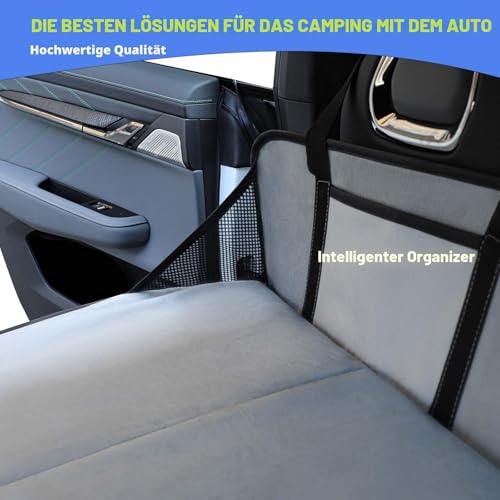 (Schwarz) SUV Campingbedarf mit flachem Kofferraum, z.B. für Tesla Modell Y, RAV4, CRV, X-Trail, Outback