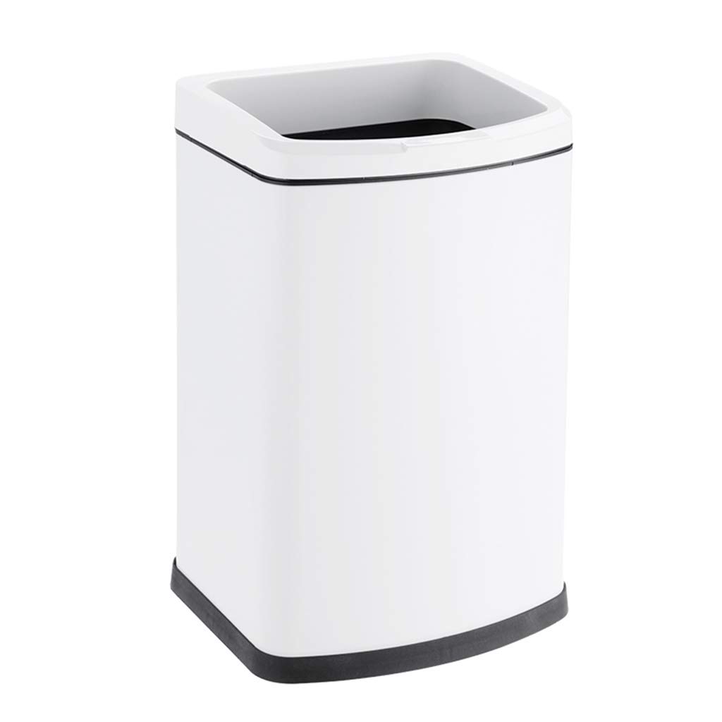 Cubo de Basura Abierto, Acero Inoxidable Impermeable Espesar Cubo de Basura Cocina Restaurante Cafetería Cubo de Basura multifunción (C 12L)