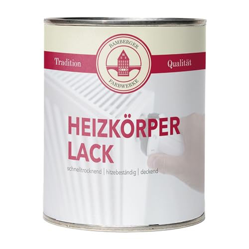 Bamberger Farbwerke Heizkörperlack matt Heizungsfarbe Hitzebeständig Heizungslack Metalllack (Weiss matt, 750ml)