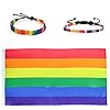 LGBTQ-Rainbow-Flag-with-Gay-Pride-Stuff-Bracelet-Anklet-Accessories-for-Women-Men LGBTQ Rainbow Flag with Gay Pride Stuff Bracelet Anklet Accessories for Women & Men