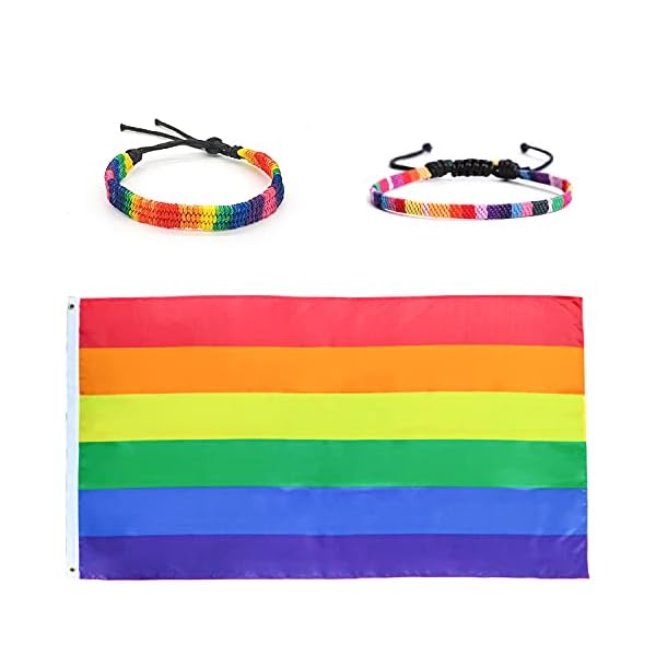 LGBTQ-Rainbow-Flag-with-Gay-Pride-Stuff-Bracelet-Anklet-Accessories-for-Women-Men LGBTQ Rainbow Flag with Gay Pride Stuff Bracelet Anklet Accessories for Women & Men