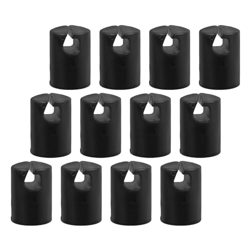 FRCOLOR 12 Piezas Tapas para de Trampolín Negras Cubiertas de Plástico Resistentes Antideslizantes para Protección y Seguridad Camas Elásticas Exteriores
