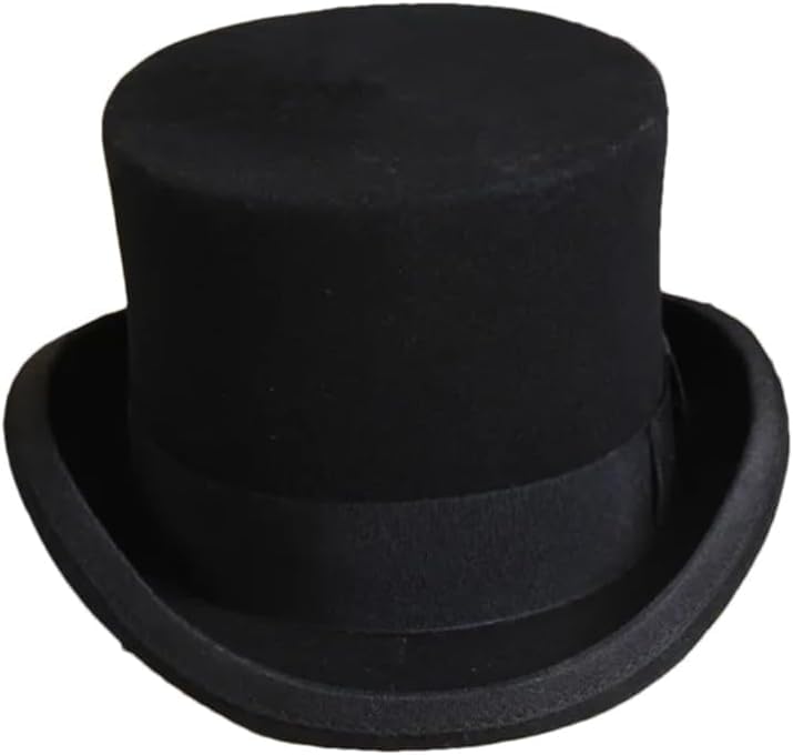 Chapeau Steampunk Noir en Laine pour Style Cosplay et Soirée Retro