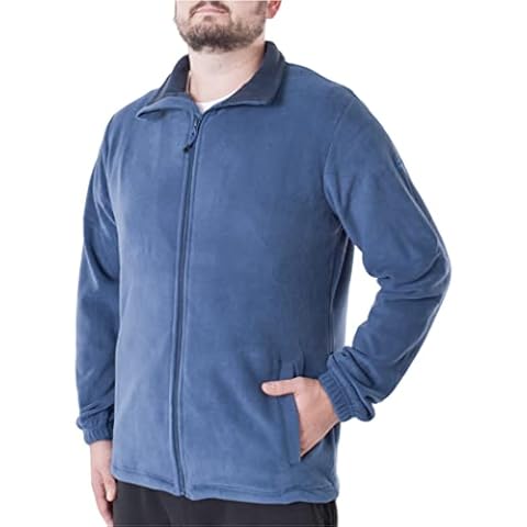 BESTLAKE BLK Men's Basic Winter Fleece Sweatshirt with Pockets and Zipper, Peacock, L Cover