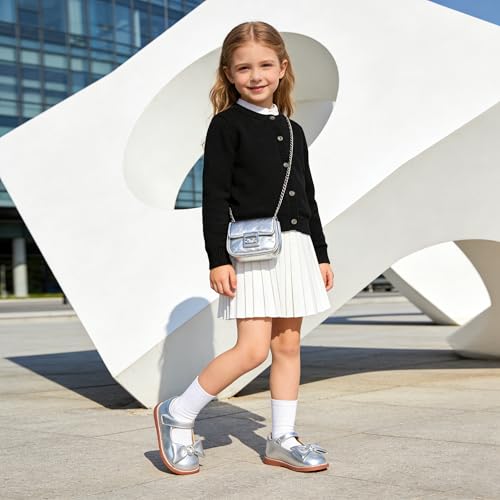 Image of Flaryzone Toddler Little Girl Mary Jane School Uniform Oxfords Flat Dress Shoes