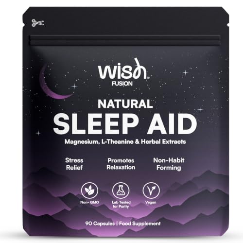 Magnesium with L-Theanine and Herbal Extracts for Sleep and Stress Support - 90 vegan capsules