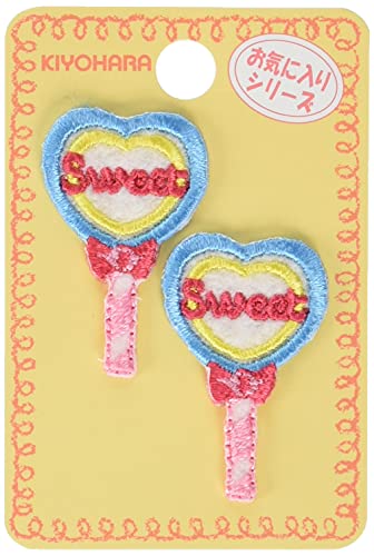 清原(KIYOHARA) お気に入りシリーズ ミニワッペン ロリポップ 2個入 横30mm レーヨン ポリエステル ポリオレフィン系樹脂 MOW714