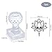 PandaHall Acrylic Handmade Soap Stamp - Lotus Flower Imprint 1.3 inch Chapter Suit DIY Invitation Cards