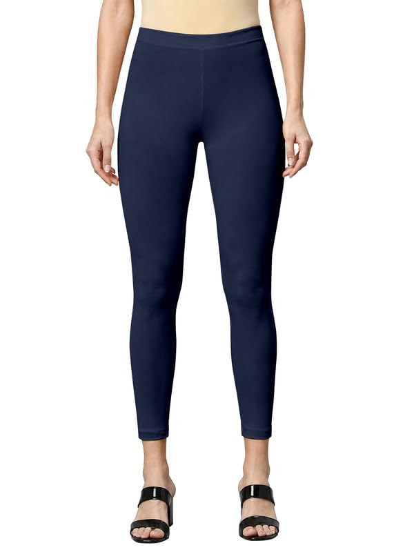 Image of TRENDMALLS Women's Microfiber Elastane Stretch Soft Cropped Leggings with Ultrasoft Waistband for Women