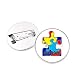 Viesky - Spilla a forma di puzzle per la consapevolezza dell'autismo, colorata, per gioielli fai da te