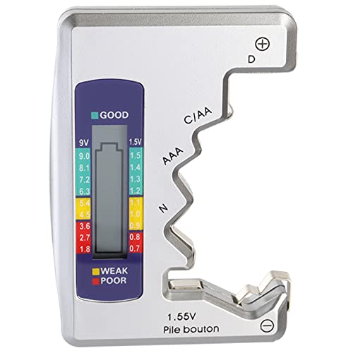 Bestgle Digitaler batterietester, LCD-Display battery checker, Multi size batterieprüfer batterie testgerät, Universal Batterieprüfer Digital Checker für AA, AAA, C, D, 9V, 1.5V knopfzellenbatterie