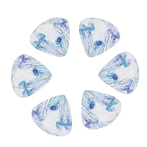 Ensemble de 12 médiators de guitare aquarelle méduses pour guitare acoustique, guitare électrique, contrebasse, ukulélé - Les Beatles, Paul McCartney, John Lennon, RIngo Starr, George Harrison Ensemble de 12 médiators de guitare aquarelle méduses pour guitare acoustique, guitare électrique, contrebasse, ukulélé – Image 3