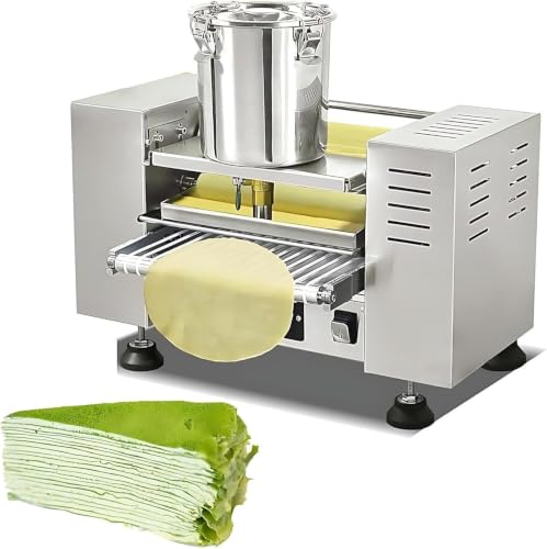 Máquina Profesional para Crepes Automática con Termostato, Producción de 200-300 Crepes/h, Espesor Ajustable, Ideal para Restaurantes y Bares