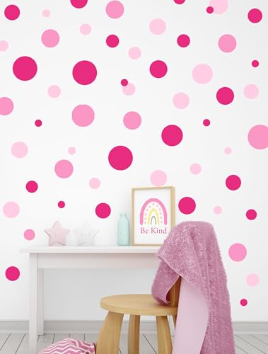 Vinilo Decorativo Pastel Lunares Rosa para Pared miniatura 1