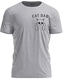 TeeUnion Funny Cat Dad Humor T-Shirt – Hilarious Cat Lover Joke Shirt for Men Light Grey