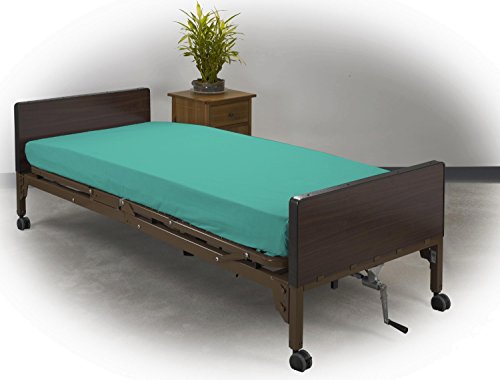 Image of Hospital Twin Extra Long 100% Cotton Jersey Sheet Set - Soft and Comfy - by Crescent Bedding -Twin XL Aqua Blue