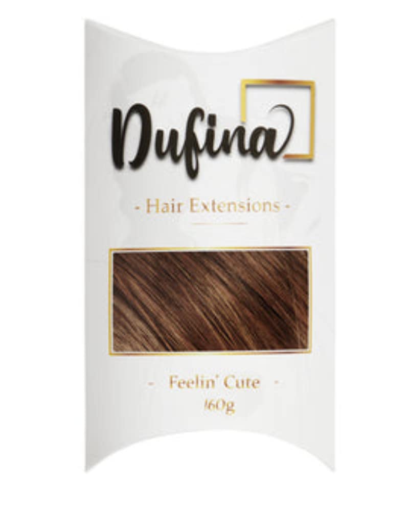 Feelin Cute 160g 100% Remy Human Hair Adjustable Wire Hair Extensions 22 Inch Invisible Hairpiece (Chocolate) for Women