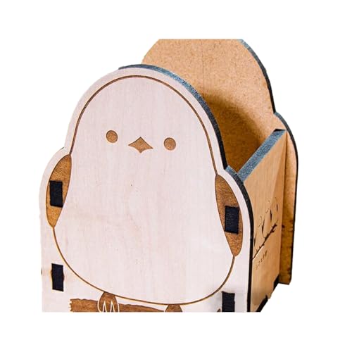 [組立式]木製ペンスタンド シマエナガ [ペンスタンド002 メイプル-01]