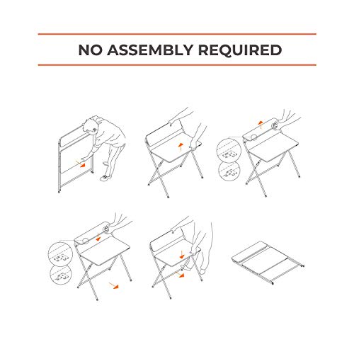 Sofsys Modern Folding Desk For Small Space, Computer Gaming, Writing, Student And Home Office Organization, Industrial Metal Frame With Premium Desktop Surfaces, Oak/White #TOP4