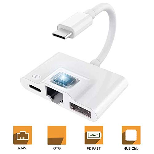 Adaptadores Ethernet, placa de rede Placa de rede com fio externa Adaptadores de cabos OTG Tipo C, r