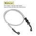 Mtsooning Motorcycle Brake Hose, 90cm Universal Hydraulic Clutch Oil Pipe, Motocross Braided Replacement for Pit Dirt ATV Sport Bikes Silver