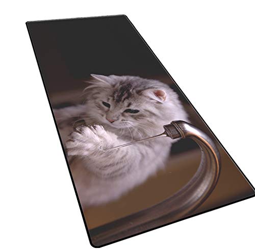 Preisvergleich Produktbild 1STSPT Gaming Mauspad rutschfest Gummierte strapazierfähig wasserabweisend verbessert Geschwindigkeit und Präzision,für Office und Gaming Maus Süße Katze-13