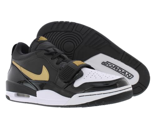 Jordan Men's Legacy 312 Low Black/Metallic Gold-White (CD7069 071) - 10
