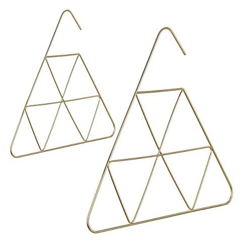 2 Perchas Accesorios, Organizador Pañuelos, Metal, Dorado Cover