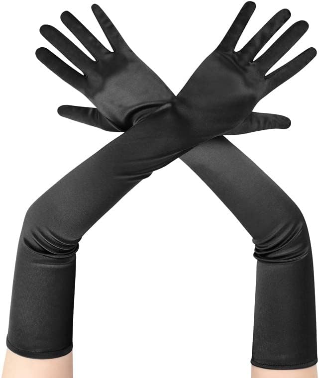 1920s Flapper Accessories Set for Women,Great Gatsby Accessories 20's Flapper Theme Set Headband Gloves Necklace - Image 7