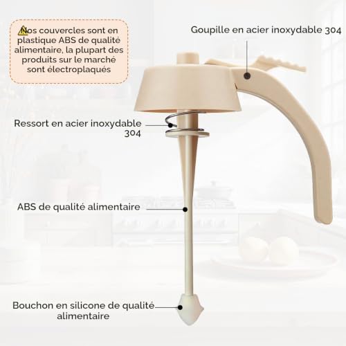 Ahhute Distributeur Miel Verre 240ml - Blanc – vue 6