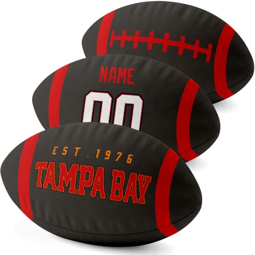 Image of ANTKING Tampa Throw Pillow 2 Packs Custom Name Number Gifts | Personalized Gift for Youth for Birthday Christmas