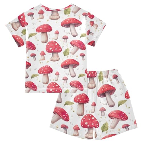 Mushroom Pajama Set Pajamas Sleepwear Nightwear Loungewear Clothes Set B04032552